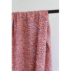 Tissu popeline de viscose motif animalier