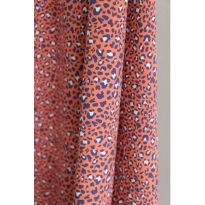 jolie viscose léopard corail - un chat sur un fil