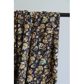 Tissu popeline de viscose motif fleurs