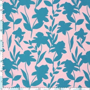 Tissu popeline de viscose - imprimé fleurs
