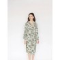 robe chemise avec la viscose jungle kaki