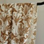 Tissu popeline de viscose motif fleurs camel