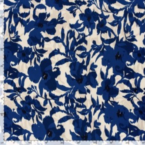 motif fleurs - satin de viscose