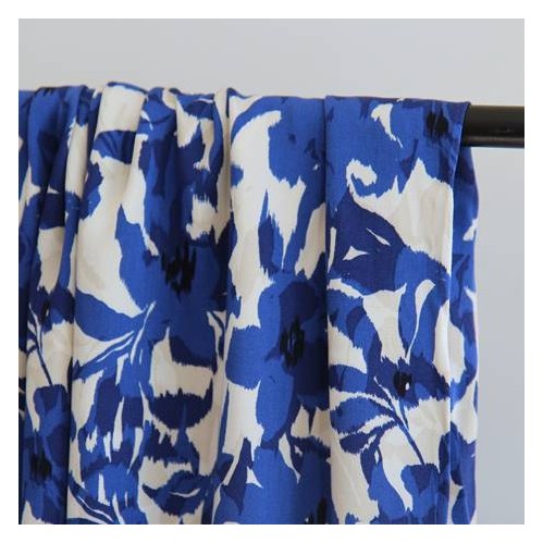 jolie viscose fleurs - BLEU jolie viscose fleurs - BLEU