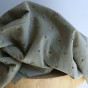 tissu broderie anglaise - kaki