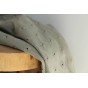 tissu en coton brodé - kaki
