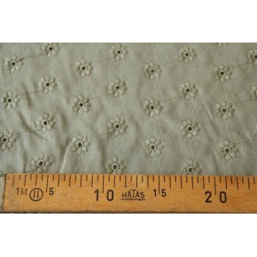 tissu en broderie anglaise - kaki