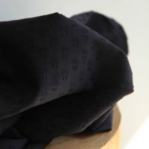Coton brodé plumetis - noir