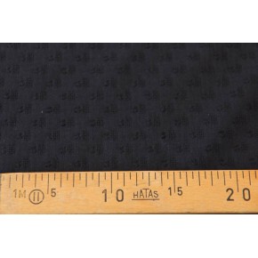 tissu en coton brodé noir