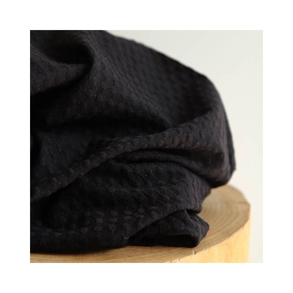 Coton brodé - noir