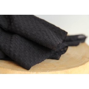 tissu en coton brodé noir latika