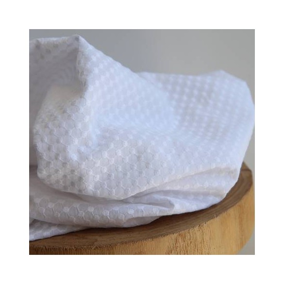 Coton brodé - blanc