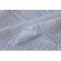 tissu en coton brodé blanc - un chat sur un fil