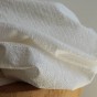 Coton brodé - blanc cassé