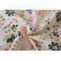 tissu brodé multicolore - un chat sur un fil