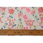 tissu en coton brodé fleurs - un chat sur un fil