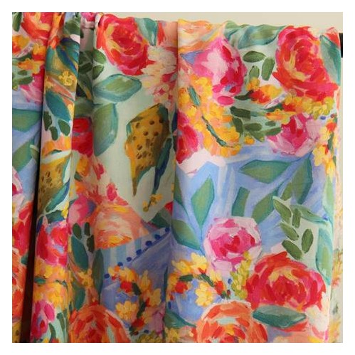 tissu viscose fleurs - Méline tissu viscose fleurs - Méline