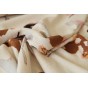 joli tissu en lin et viscose imprimé fleurs