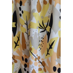 tissu imprimé fleurs - lin et viscose