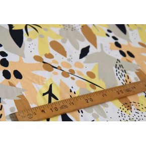 joli tissu en lin et viscose imprimé fleurs