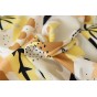 tissu mélange lin et viscose imprimé fleurs - un chat sur un fil