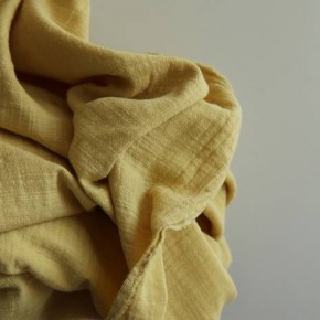 tissu double gaze - jaune