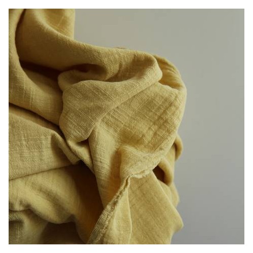 tissu double gaze - jaune tissu double gaze - jaune