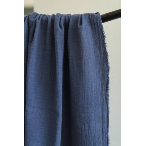 tissu double gaze - bleu