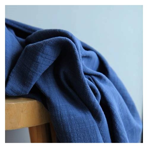 tissu double gaze - bleu denim tissu double gaze - bleu denim