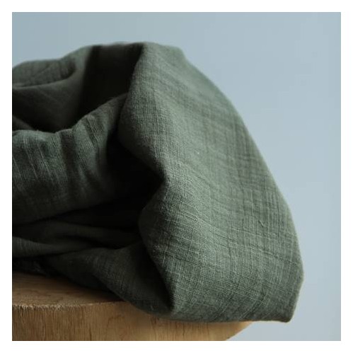 tissu double gaze - kaki tissu double gaze - kaki