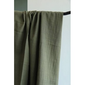 tissu double gaze - kaki