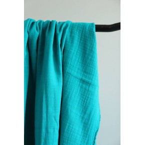 tissu double gaze - turquoise
