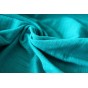 tissu en double gaze de coton - un chat sur un fil