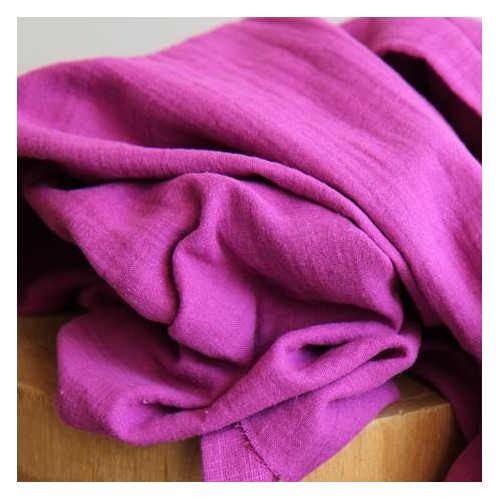 tissu double gaze - rose cyclamen tissu double gaze - rose cyclamen