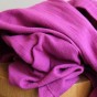 tissu double gaze - rose cyclamen