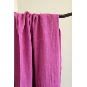 tissu double gaze fuchsia - un chat sur un fil