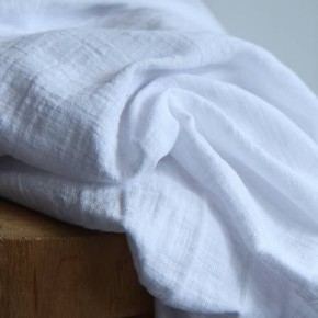 tissu double gaze - blanc
