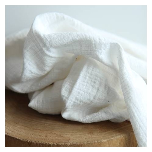 tissu double gaze - écru tissu double gaze - écru