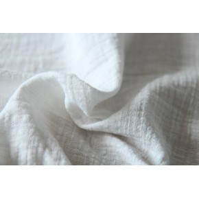 tissu en double gaze de coton - un chat sur un fil