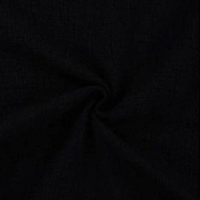 tissu en double gaze noir - coton et lin