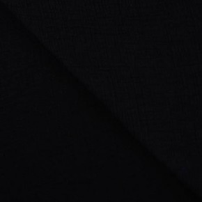 double gaze en coton et lin - noir