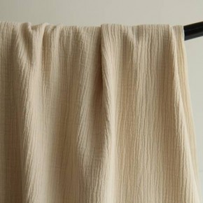 tissu double gaze lin et coton - naturel