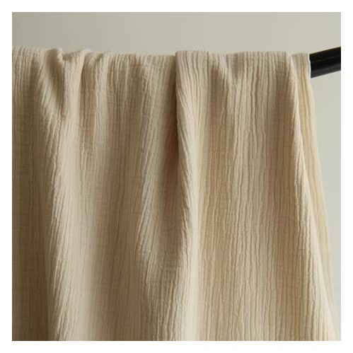 tissu double gaze lin et coton - naturel tissu double gaze lin et coton - naturel