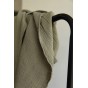joli tissu double gaze lin et coton - un chat sur un fil