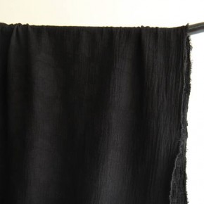 coton et lin jacquard fleurs - noir