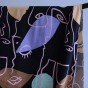 tissu abstrait moderne - un chat sur un fil