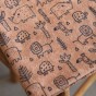 tissu éponge jersey beige rosé - un chat sur un fil