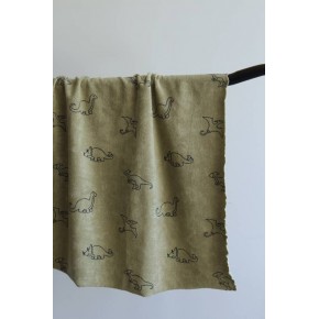 tissu éponge stretch - dinosaures