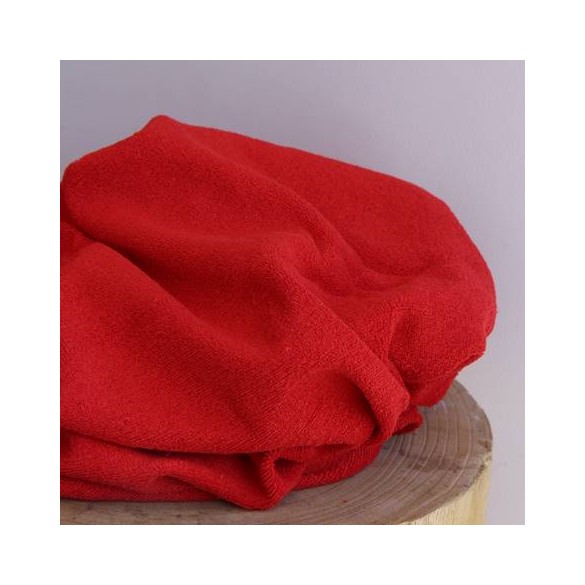 jersey éponge rouge - un chat sur un fil