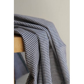tissu upcyclé - vichy noir